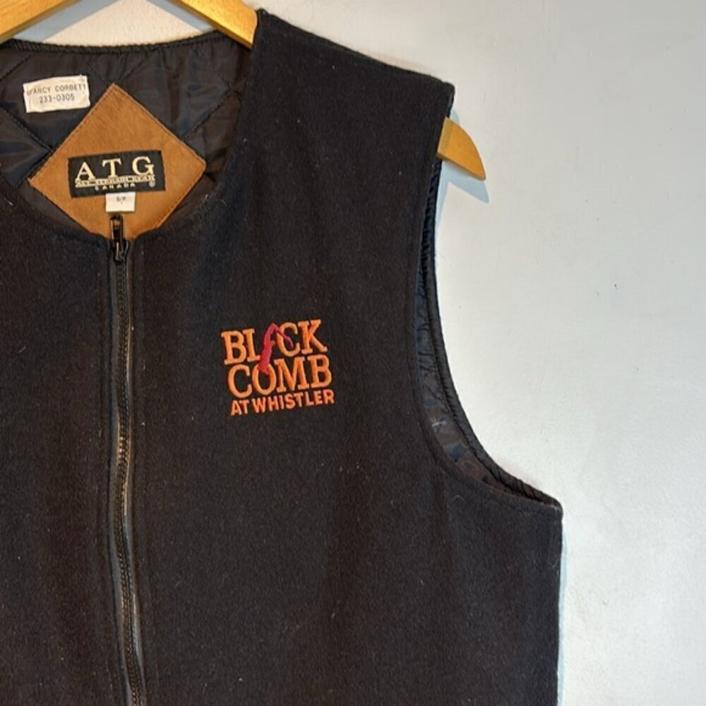 Men’s wool blend quilted vest whistler  Canadiana/native inspired size small - Picture 5 of 7